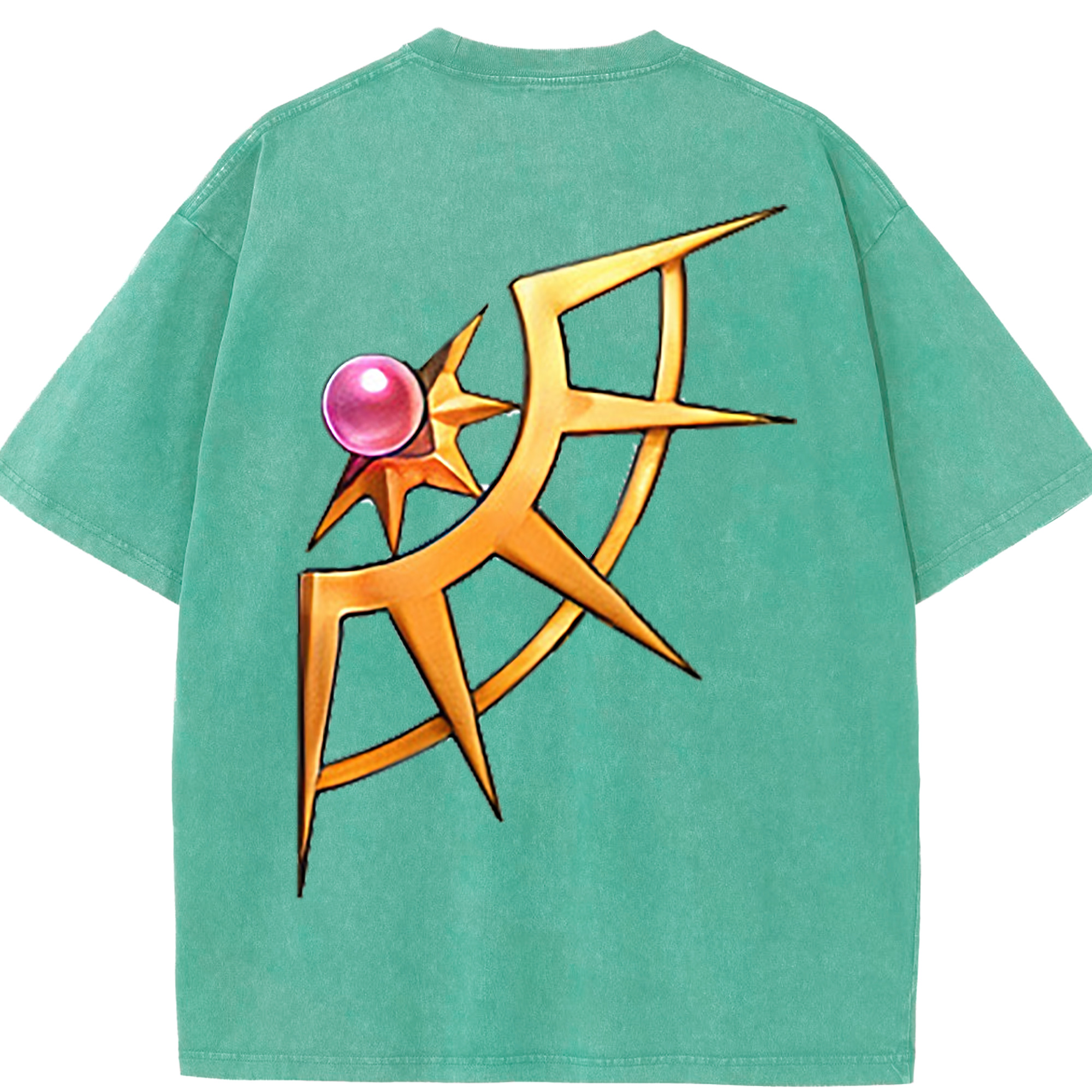 （画像用） 遊☆戯☆王 Yu-Gi-Oh! 綿100% ヴィンテージ風 半袖Tシャツ（背面プリント）